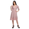 thumbnail image 3 of Moomaya Robe Imprimée Longueur Genou pour Femmes Grande Taille Vêtements Décontractés Tenue d'Été, 3 of 4