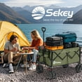 thumbnail image 4 of Collapsible Wagon Cart with Big All-Terrain Beach Wheels, Foldable Heavy Duty Wagons with Cup Holders, Utility Carts for Camping, Garden, Outdoor, Grocery, Sports. Khaki, 4 of 6