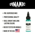 thumbnail image 4 of Dynamic Color Tattoo Ink - Permanent Tattooing Inks One Ounce Bottle - Turquoise 1oz, 4 of 4