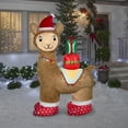 thumbnail image 2 of Gemmy Christmas Inflatable Luxe Alpaca, 7 ft Tall, Multi, 2 of 4