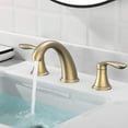 thumbnail image 3 of Bathroom Sink Faucet, 8 Inch Bathroom Faucets with Supply Hoses, Bathroom Faucet 3 Hole, Sink Vanity Faucet with Pop-Up Drain, Widespread Brushed Nickel Bathroom Faucet, 3 of 3