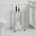 thumbnail image 2 of Designs2Go Table d'Appoint Carrée Classique en Verre à 2 Niveaux, 2 of 8