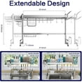 thumbnail image 2 of Over The Sink Dish Drying Rack, 2 Tier Over Sink Dish Drying Rack Width Adjustable(25.6-37.6in), Durable Stainless Steel Dish Rack Over Sink Organizer, Space Saving Kitchen Sink Drying Rack, 2 of 9