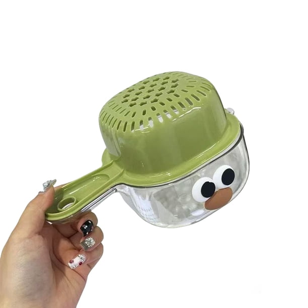 Cesta de drenaje con mango ergonómico, diseño de doble capa engrosado, colador de cocina, cesta coladora para lavar frutas y verduras.