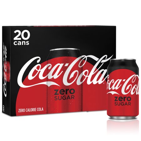Coke Zero Sugar Diet Soda Soft Drink, 12 fl oz, 20 (Best Alcoholic Drink For Candida Diet)