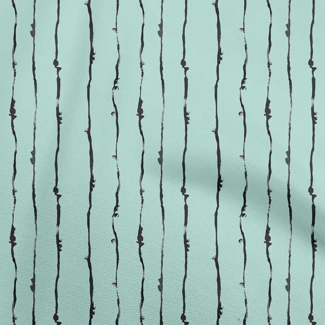oneOone Rayon Light Mint Green Fabric Abstract Stripes Fabric For Sewing Printed Craft Fabric By The Yard 56 Inch Wide