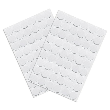 Self-adhesive Screw Hole Stickers,2- Table Self-adhesive Screw Covers Caps Sticker 21mm 54 in 1 White Maple