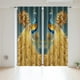 thumbnail image 3 of Cortinas opacas para ventana, cortina con bolsillo para barra, 52 pulgadas de ancho x 95 pulgadas de largo, patrón de animales con estampado de pavo, 3 of 9