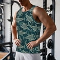thumbnail image 5 of Balery Fish Style Pattern Men's Workout Tank Top Gym Muscle Tee Fitness Bodybuilding Sleeveless T Shirt Quick Dry Fit Muscle Tank Top Slim-Fit Tank-Small, 5 of 7