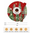 thumbnail image 6 of 13 Inch Round Placemats Set of 4, Red Christmas Tree Non Slip Heat Insulation PP Table Mats, Winter Watercolor Gold Snowflakes Washable Place Mats for Kitchen Dining Party Table Decor, 6 of 7