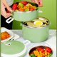 thumbnail image 4 of Cateissary Caja Bento versátil de acero inoxidable para estilos de vida ocupados Fiambrera de acero inoxidable fácil de limpiar Mostrada verde, 4 of 6