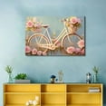 thumbnail image 4 of Shadudu Elegant Vintage Floral Canvas Wall Art - Bicycle with Roses Wall Decor  Prints - Modern Pink Floral Wall Art for Living Room, Office, Bedroom, Home Decor - Framed  36x24in, 4 of 7