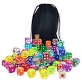 thumbnail image 4 of (7pcs/orange) 14mm acrylic transparent rounded dice, 4 of 14