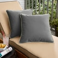 thumbnail image 5 of Sunbrella Charcoal Grey with Ivory Corded Indoor/ Outdoor Pillow Set (Set of 2) 18 in x 18 in, 5 of 5
