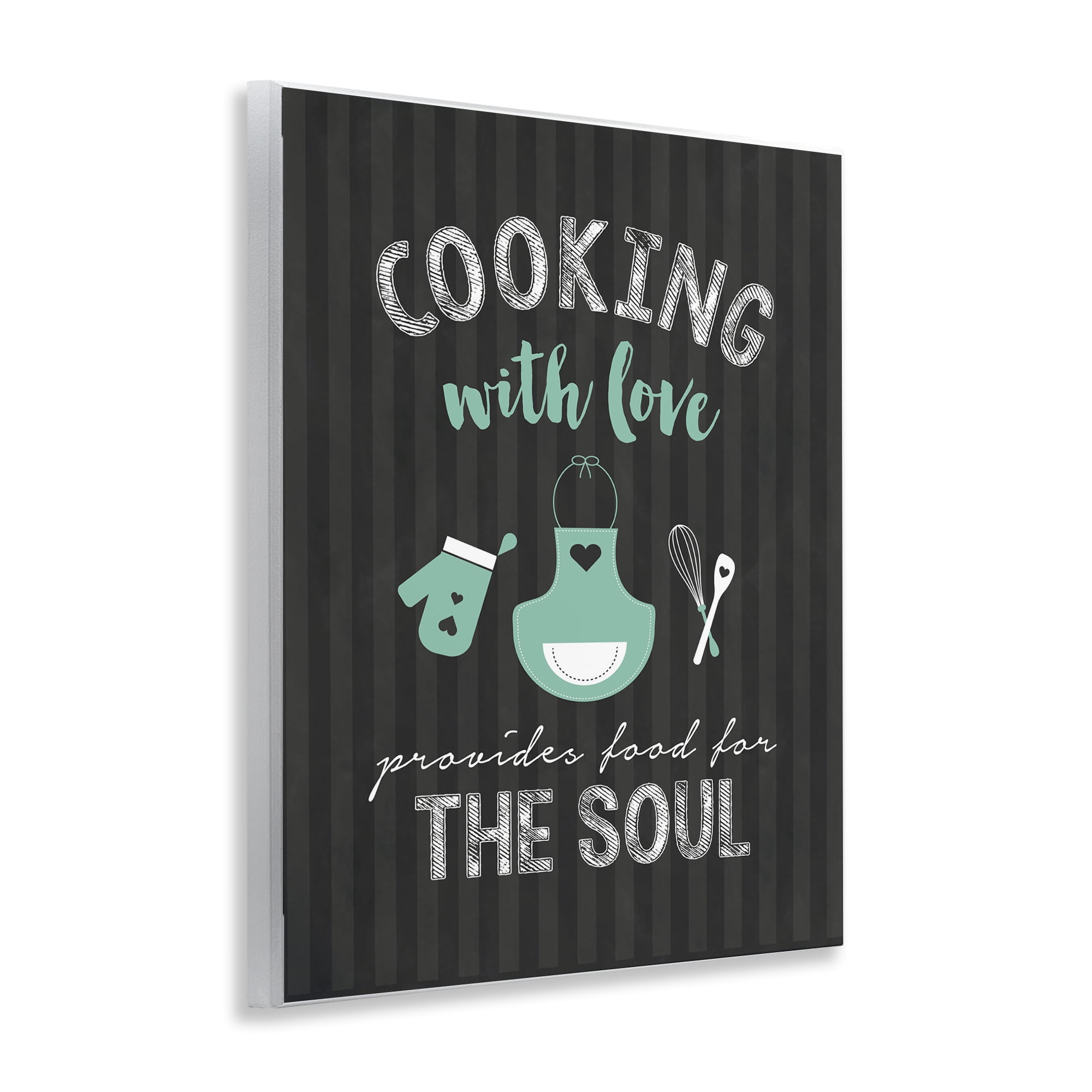 Food For Soul Black & Green Wall Plaque Art, design by Lettered and Lined