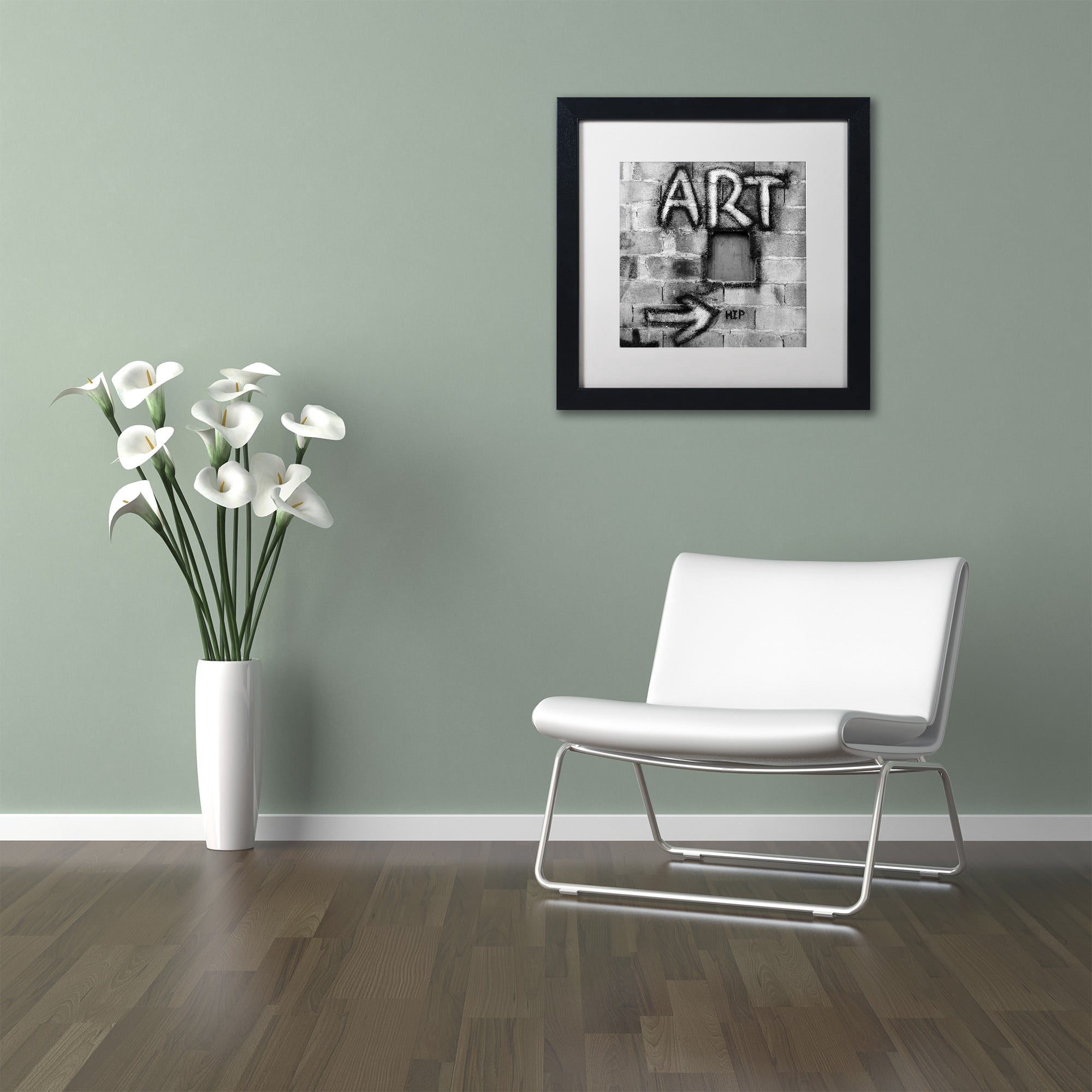 Moises Levy 'Art' Matted Framed Art