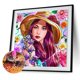 thumbnail image 2 of Cuadros Decorativos 5D diamante pintura flor belleza completo redondo taladro Rhinestone DIY pared arte artesanía Likrtyny embutido en tela, 2 of 9