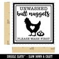 thumbnail image 2 of Unwashed Butt Nuggets Eggs Please Wash Self-Inking Rubber Stamp Ink Stamper - Black Ink - Small 1 Inch, 2 of 7