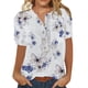 thumbnail image 1 of Camisa de mujer Top Tee Cuello redondo Casual Manga corta Blusa de poliéster para primavera verano Tipo 24 M, 1 of 4