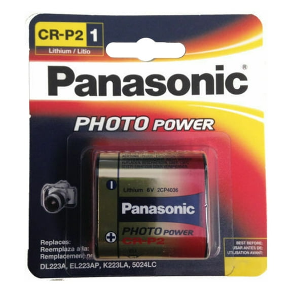 50 x Panasonic CR-P2 (223A) 6 Volt Lithium Batteries (On a Card)