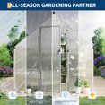 thumbnail image 4 of 8'x12' Walk-in Greenhouse – Heavy-Duty Aluminum Frame, Polycarbonate Panels, Quick Setup, Roof Vent, Large Outdoor Greenhouse Kit for Garden & Backyard, Clear, 4 of 9