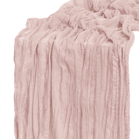 90x300CM Cheese Cloth Tablecloth Light Pink Bohemian Gauze Tablecloth Long Retro Transparent Tablecloth