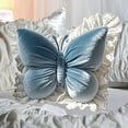 thumbnail image 6 of hulanddfd Butterlies Throw Pillow, Soft Bow Decorative Pillows 17.71x15.74 in Butterlies Pillow with Lace Edging Decoration Soft Cushion Decor for Bedroom Living Room Sofa Couch and Xmas Gift, 6 of 7