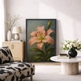 thumbnail image 2 of Framed Canvas Print Lily Flower Wall Art Vintage Botanical Decorative for Living Room Bedroom - 16"x24" BLACK, 2 of 8