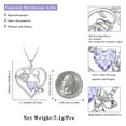Beautlace 925 Sterling Silver Heart Rose Necklace,Butterfly Flower Cute