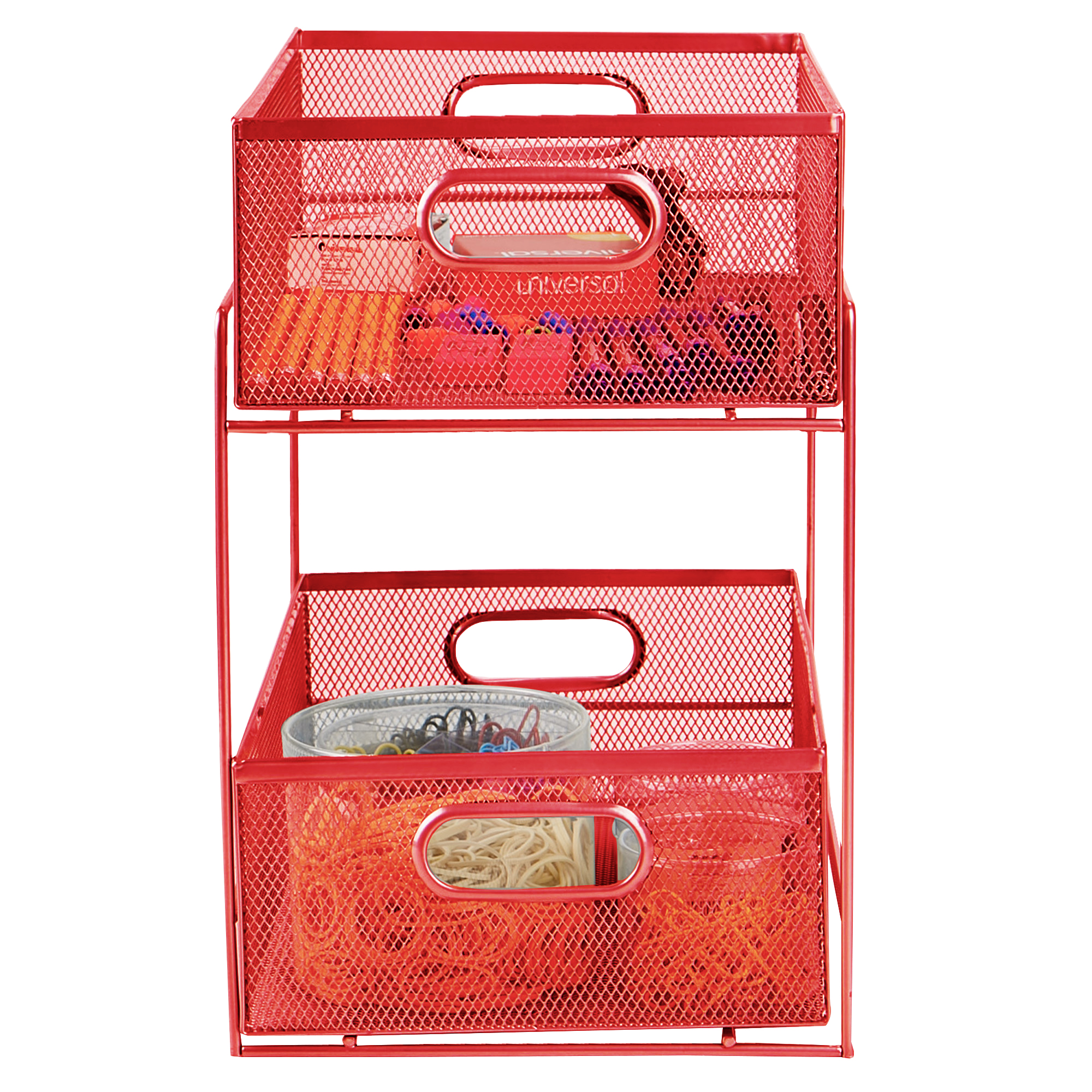 Mind Reader Metal Mesh 2Tier Slide Out Drawer Organizer for Home and