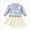 Blue, variant on WXFAZCVU Girls School Outfits Flower Button Down Sweater and Skirt Set Kids Trendy Clothes Size 4 Years