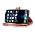 thumbnail image 6 of Allytechgroup iPhone 16 Pro Wallet Case, 9 Cards Holder Zipper Wallet Case for Women Men Shockproof Hand Strap Full Protective Flip Stand Case Cover for Apple iPhone 16 Pro, Rosegold, 6 of 7