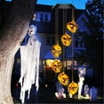 thumbnail image 2 of OAVQHLG3B Halloween Pumpkin Solar Wind Chimes Outdoor, Hanging LED Pumpkin Solar String Lights Color Changing Windchimes Outside for Garden Porch Patio Yard Window, 2 of 6
