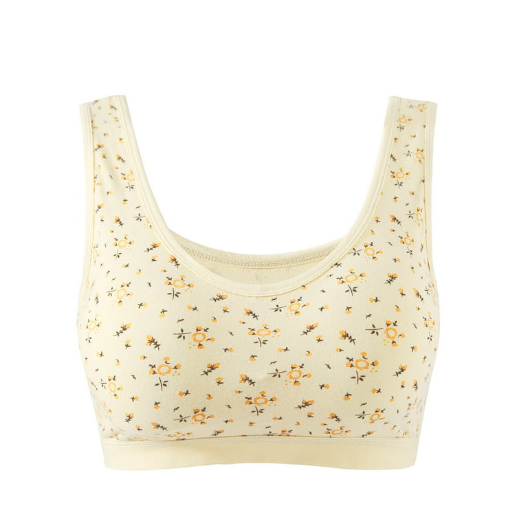 RQYYD Seamless Comfortable Floral Sports Bras for Women Longline Padded Bra  Yoga Crop Tank Tops Fitness Workout Running Top Beige XL 