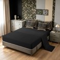 thumbnail image 5 of Manfei Minimalism Patriotic Camo Twin Bedding, Mid Century American Flag Bedding Comforter Set, Chocolate Brown, Black Reversible, 7-Piece, 5 of 6