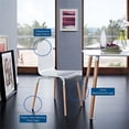 thumbnail image 5 of Modway 18" Modern Wood Dining Side Chair, White Finish, 5 of 5