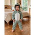 thumbnail image 4 of RUINIXCW Toddler Baby Halloween Animal Costume Infant Dinosaur Shark Bunny Costume Baby Girl Boy Halloween Outfit Fall Winter Romper Warm Plush Long Sleeve Zipper Hood Jumpsuit with Tail, 4 of 9