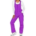 thumbnail image 2 of Baqcunre Jumpsuits for Women,Women's Insulated Ski Bib Overalls Winter Snowboarding Pants Sleeveless Ski Adjustable Strap Jumpsuit Purple, 2 of 8