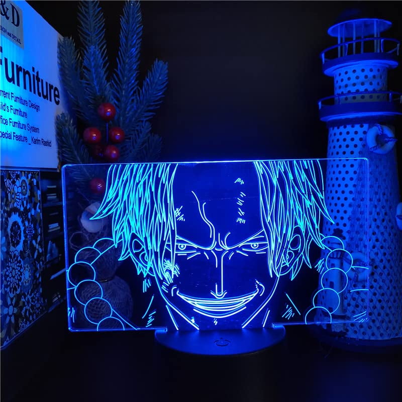 3D One Piece Anime Night Light Illusion LED Lamp 16 Colors