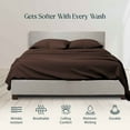 thumbnail image 2 of 400 Thread Count 100% Egyptian Cotton 4-Piece Bed Sheet Set (1 Flat, 1 Fitted Sheet, 2 Pillow Covers) 27 Inches Deep Pocket Size Full XL Color Chocolate Solid, 2 of 6