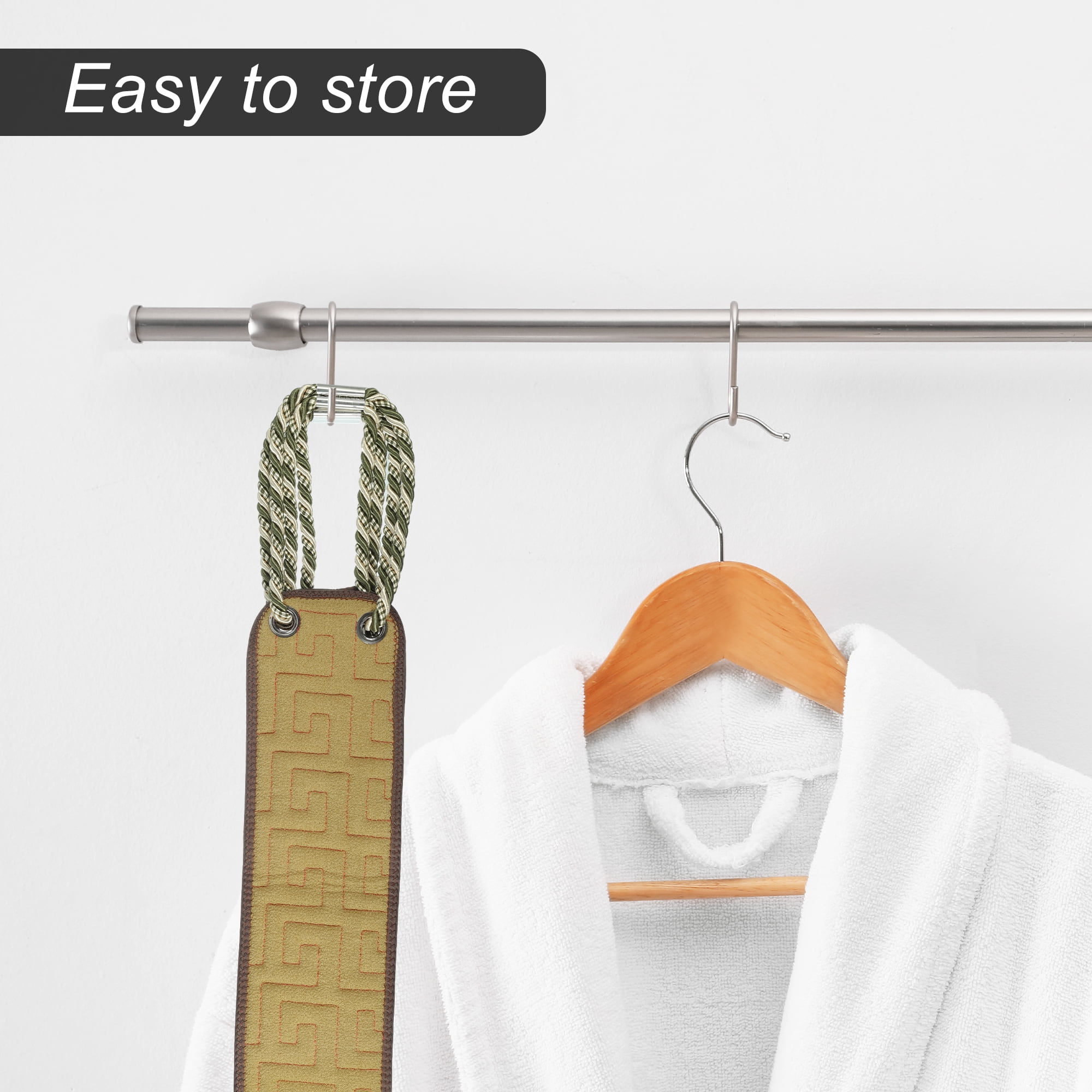 Unique Bargains Exfoliating Back Scrubber for Shower Yellow