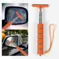 thumbnail image 5 of funtasica Auto Rearview Mirror Wiper Auto Mirror Squeegee Cleaner Portable Car Side Mirror Squeegee for Cleaning Shower Glass Door Orange, 5 of 7