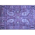 thumbnail image 1 of Ahgly Company Machine Washable Indoor Rectangle Persian Blue Traditional Area Rugs, 7' x 10', 1 of 4