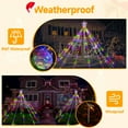 Christmas Lights Tree 340LED with Topper Star, IP67 Waterproof Remote