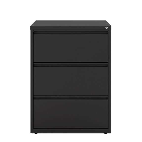 Hirsh 30-in Wide HL10000 Series Metal 3 Drawer Lateral File Cabinet Black