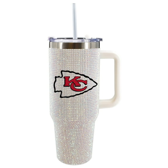 NFL Kansas City Chiefs 40 ounce Stainless Steel Tumbler with Bling Treatment