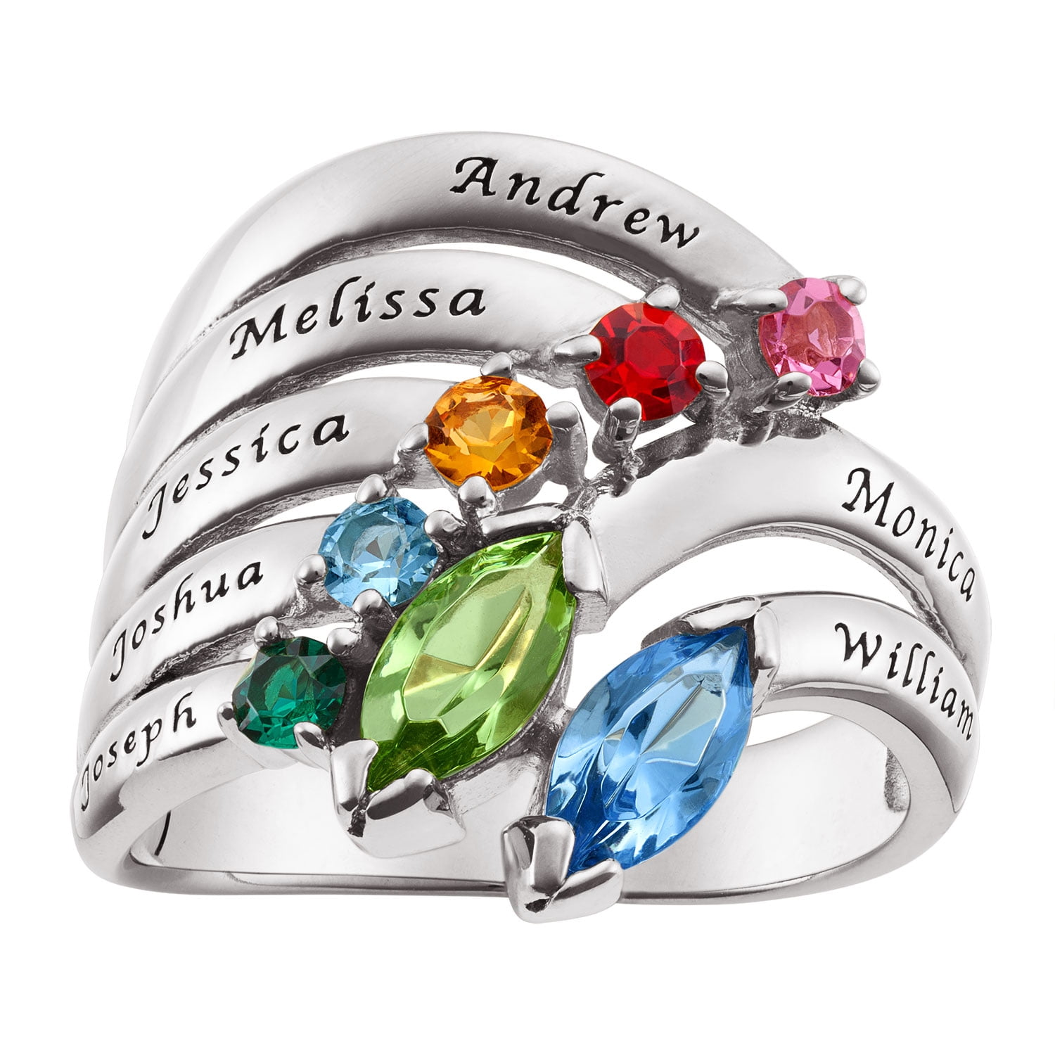 mother son birthstone rings