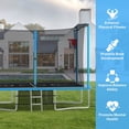 thumbnail image 5 of 8 ×12FT Large Trampoline for Kids and Adults, SHINPT Outdoor trampoline with 2 Basketball Hoops, Big Trampoline with 360° Safety Net, Kids Trampoline Outdoor with Football Net with 1600LBS Capacity, 5 of 8