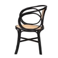 thumbnail image 3 of Baxton Studio Palesa Two-Tone Black and Brown Rattan Dining Chair, 3 of 10