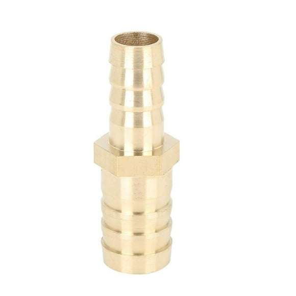 Decodeary 2 Way Straight Hose Barb Brass Pipe Fitting Fitting Connector Brass Joiner Barbed Reducer Straight Hose Coupler Fitting